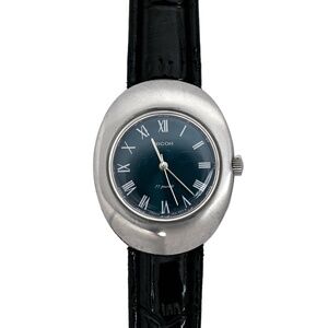 Ricoh Blue Dial Japanese Vintage Mechanical Wrist Watch 30mm 17 Jewels